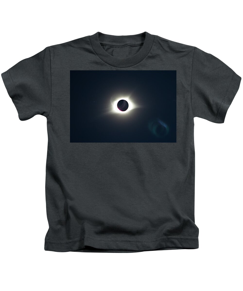 Total Eclipse Kids T-Shirt featuring the photograph 2017 Total Solar Eclipse by Ally White