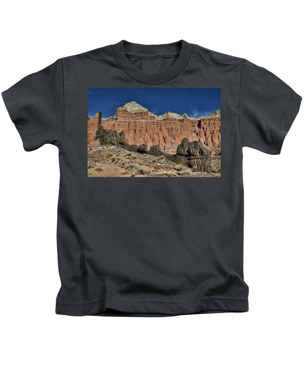 Capitol Reef National Park Kids T-Shirt featuring the photograph Capitol Reef National Park Catherdal Valley #22 by Mark Smith