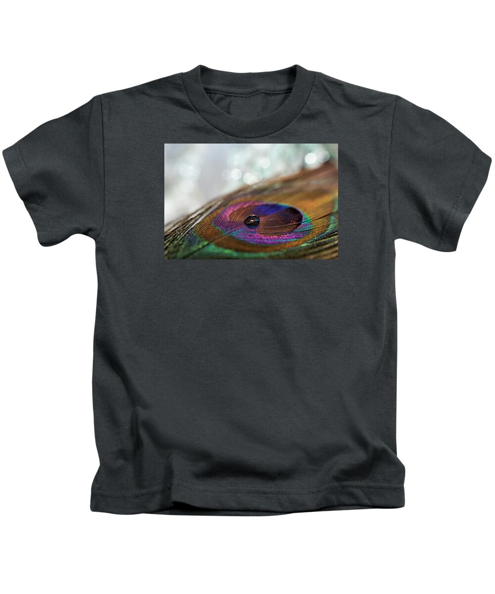 Feather Kids T-Shirt featuring the photograph Drop of Feather #1 by Lilia S