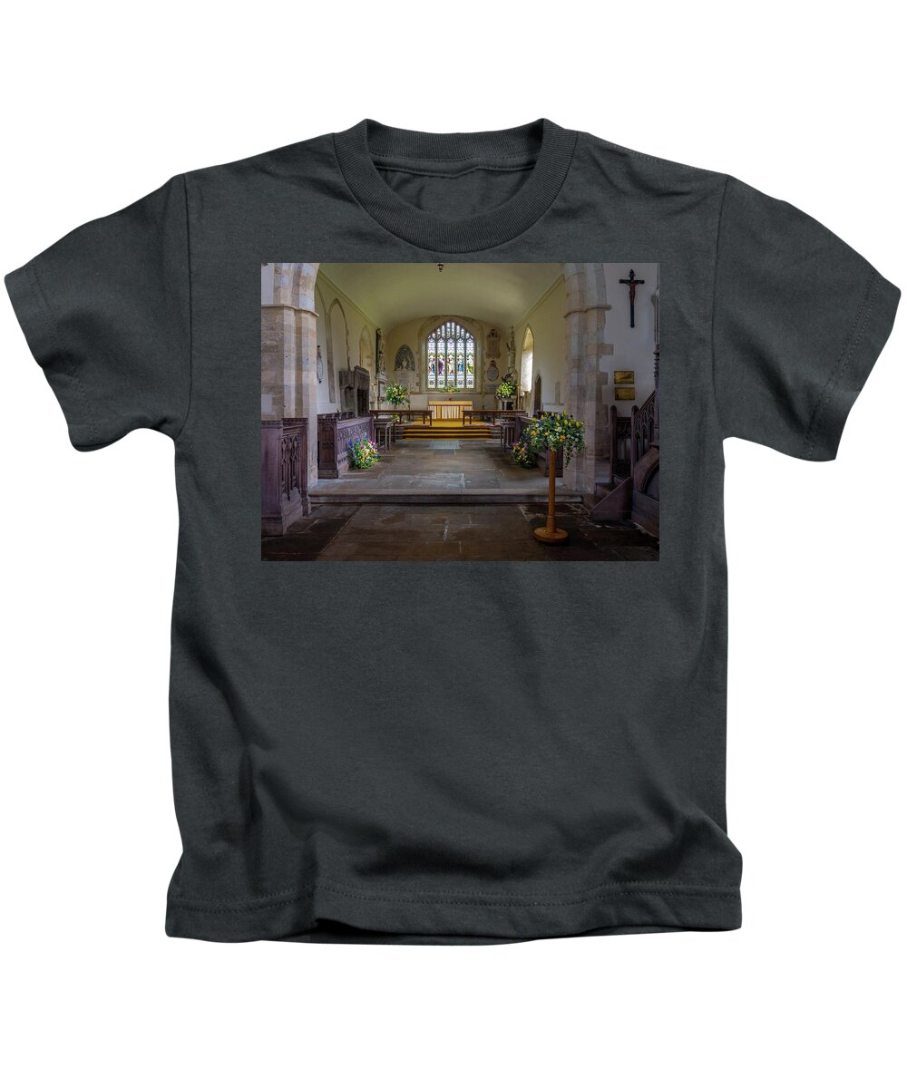 Anglican Kids T-Shirt featuring the photograph Holy Cross Church, Ramsbury #3 by Mark Llewellyn