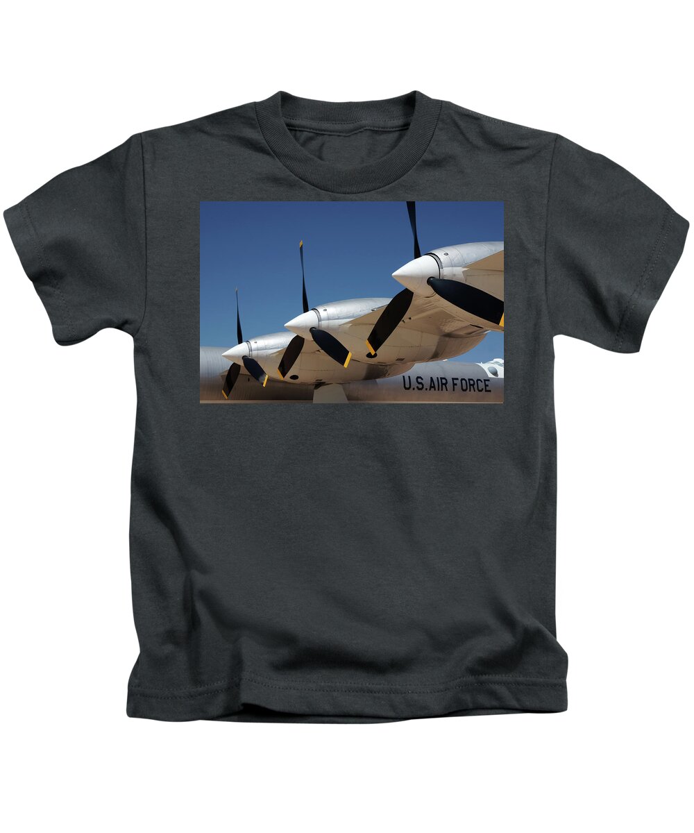 Plane Kids T-Shirt featuring the photograph 3 Props #79 by Raymond Magnani