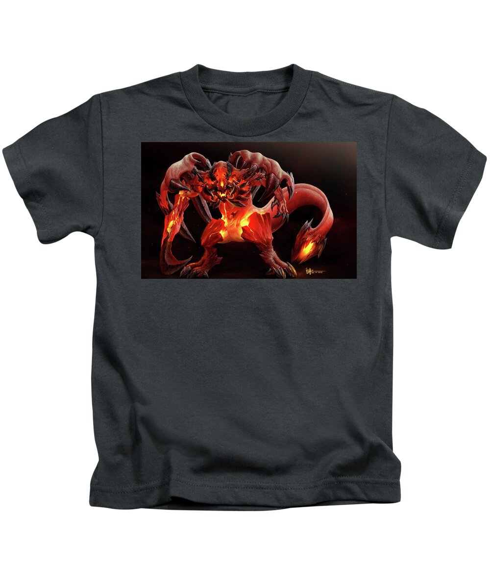 Creature Kids T-Shirt featuring the digital art Creature #36 by Super Lovely
