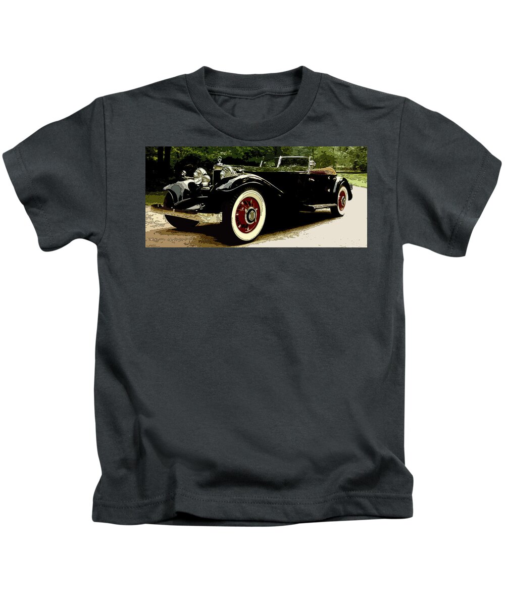 1934 Mercedes Kids T-Shirt featuring the photograph 380 K one of a kind by James Rentz