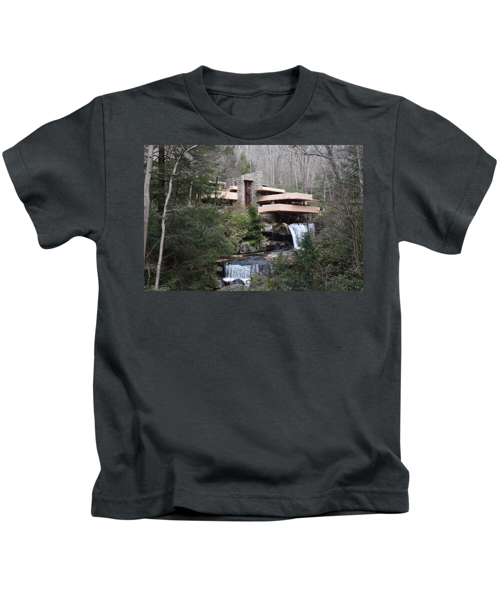 Falling Water Kids T-Shirt featuring the photograph Fallingwater #4 by Curtis Krusie