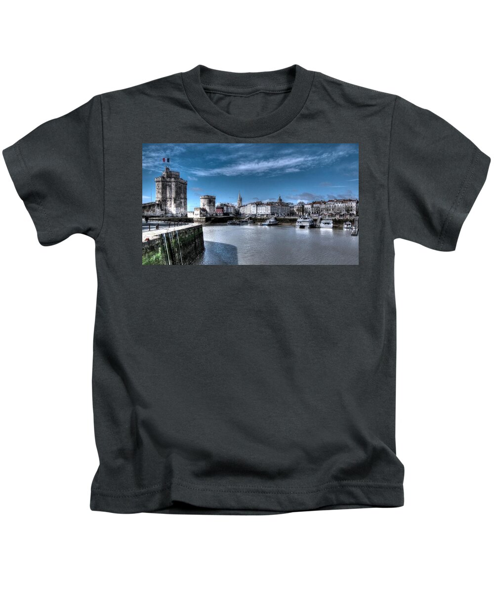 La Rochelle France Kids T-Shirt featuring the photograph La Rochelle FRANCE #7 by Paul James Bannerman