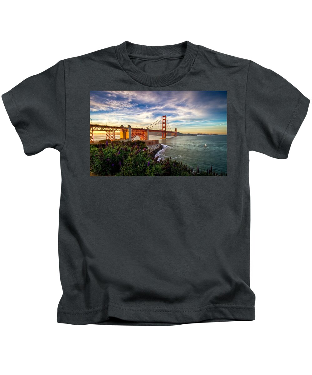 Golden Gate Kids T-Shirt featuring the photograph Golden Gate #8 by Mariel Mcmeeking