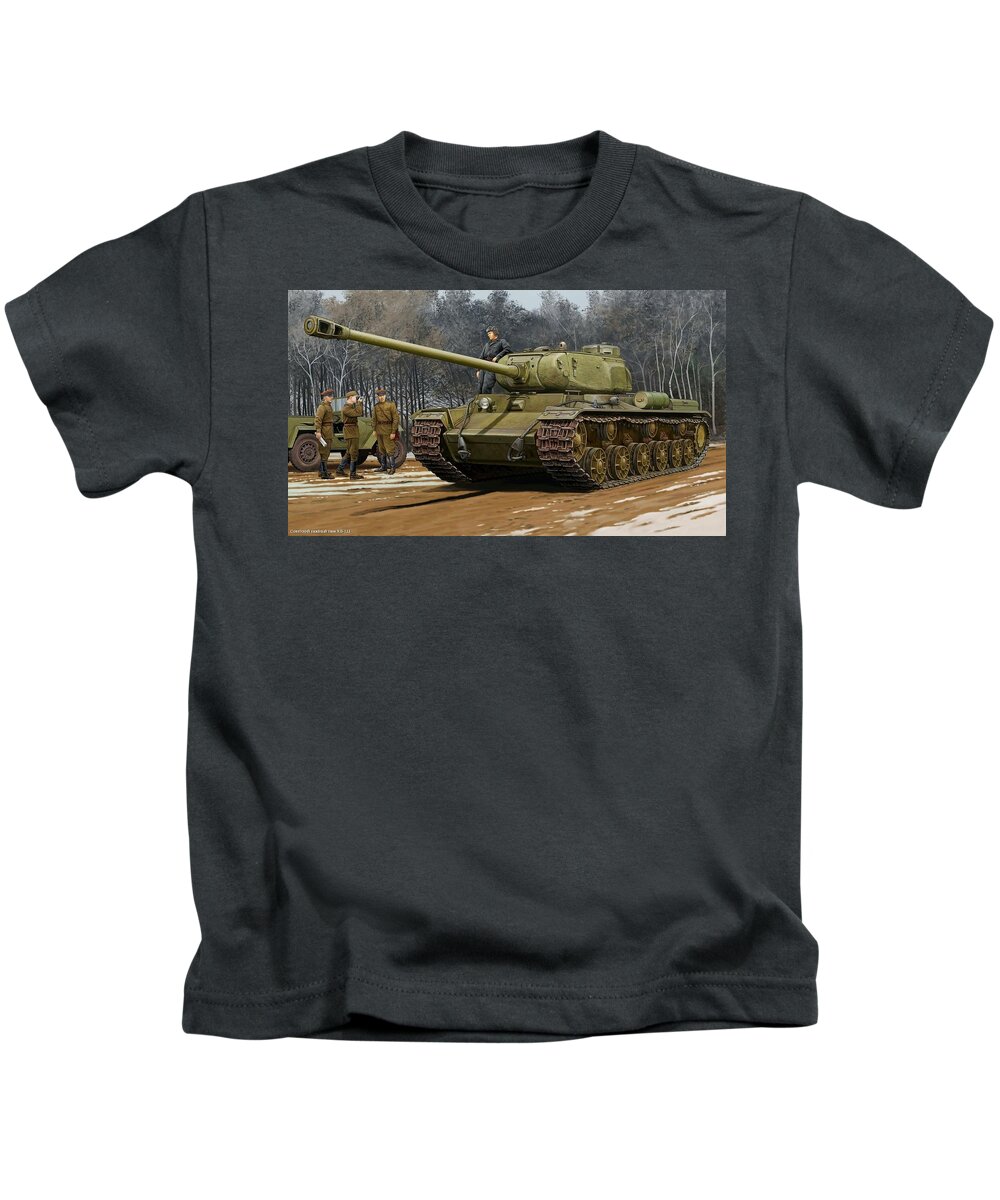 Tank Kids T-Shirt featuring the digital art Tank #9 by Super Lovely