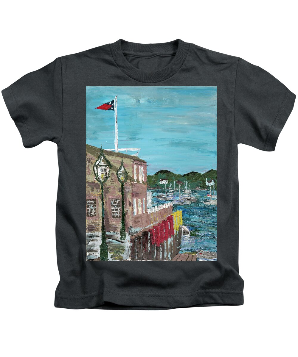 Cape Cod Kids T-Shirt featuring the painting A Cape Cod Dream by Ovidiu Ervin Gruia