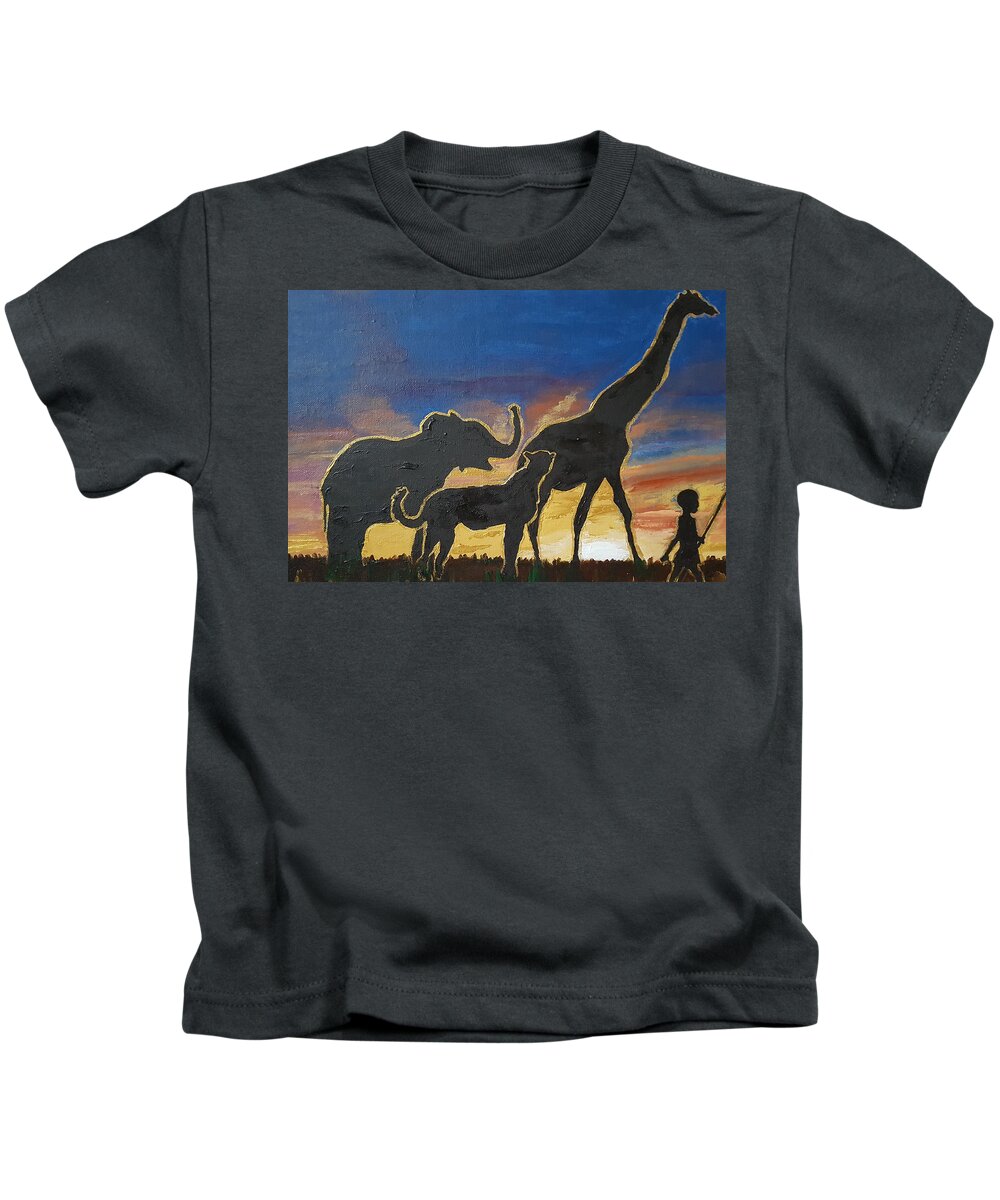Bible Kids T-Shirt featuring the painting A Child Will Lead Them - 1 by Rachel Natalie Rawlins