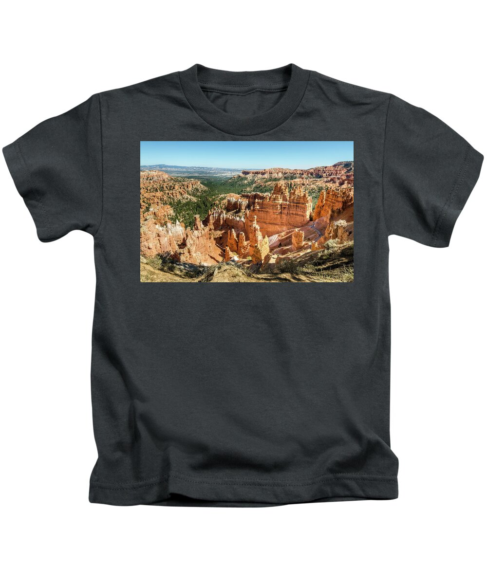 Bryce Canyon Kids T-Shirt featuring the photograph A Day in Bryce Canyon by Margaret Pitcher