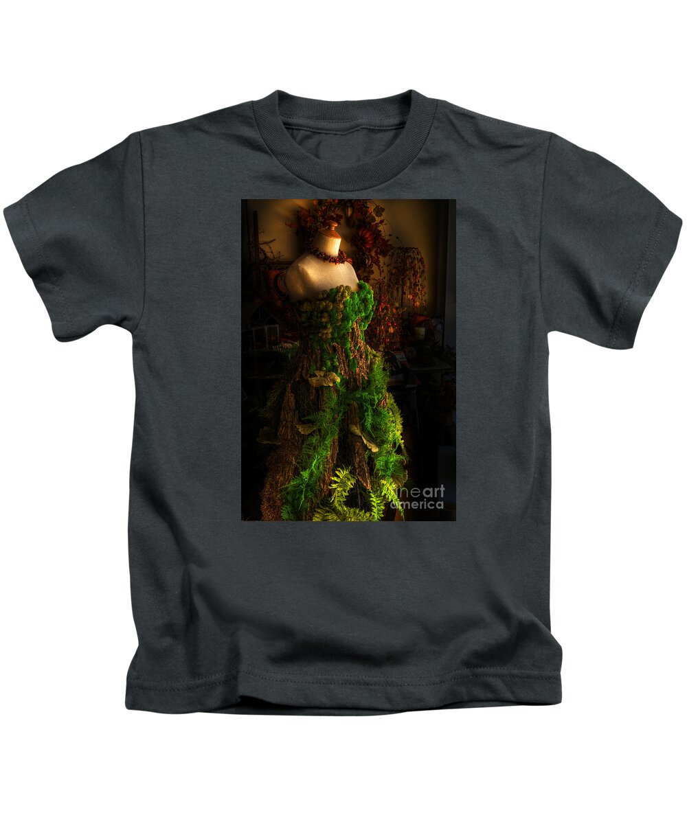 A Gown For A Faerie Princess Kids T-Shirt featuring the digital art A Gown for a Faerie Princess by William Fields