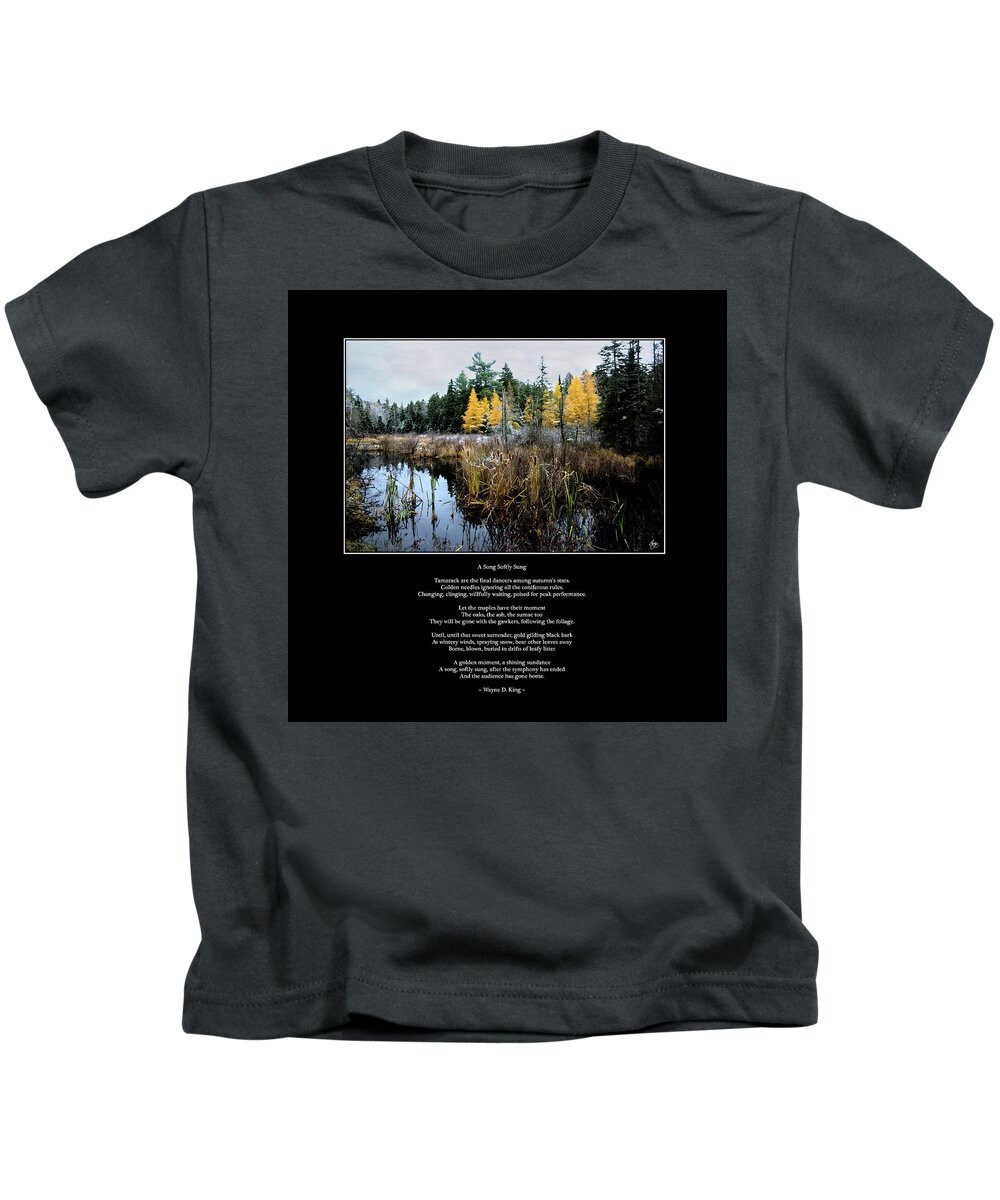 Tamarack Kids T-Shirt featuring the photograph A Song Softly Sung by Wayne King