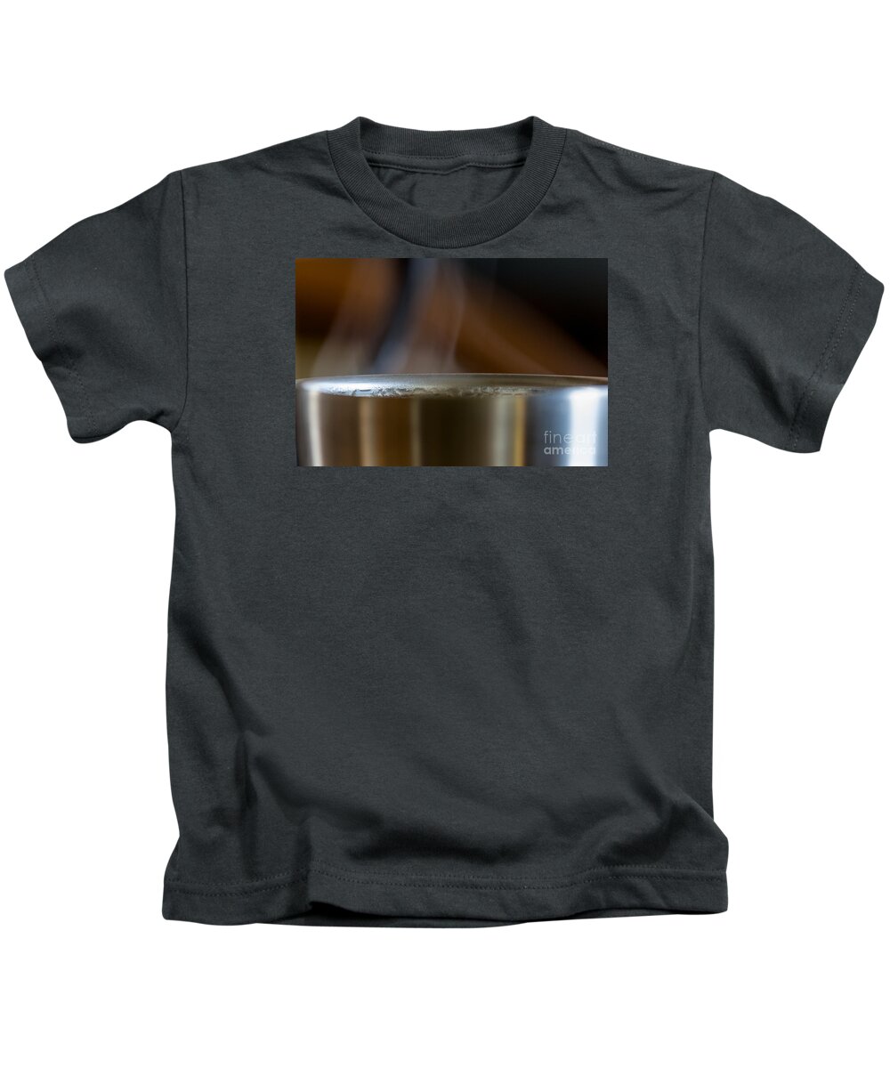 Cup Kids T-Shirt featuring the photograph A Steaming Cup by Shawn Jeffries