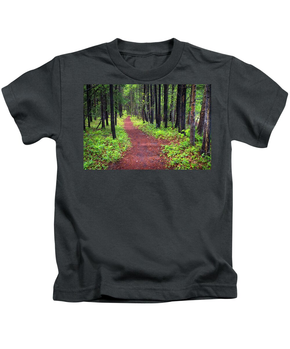 Forest Kids T-Shirt featuring the photograph A walk in the Forest by Bill Cubitt