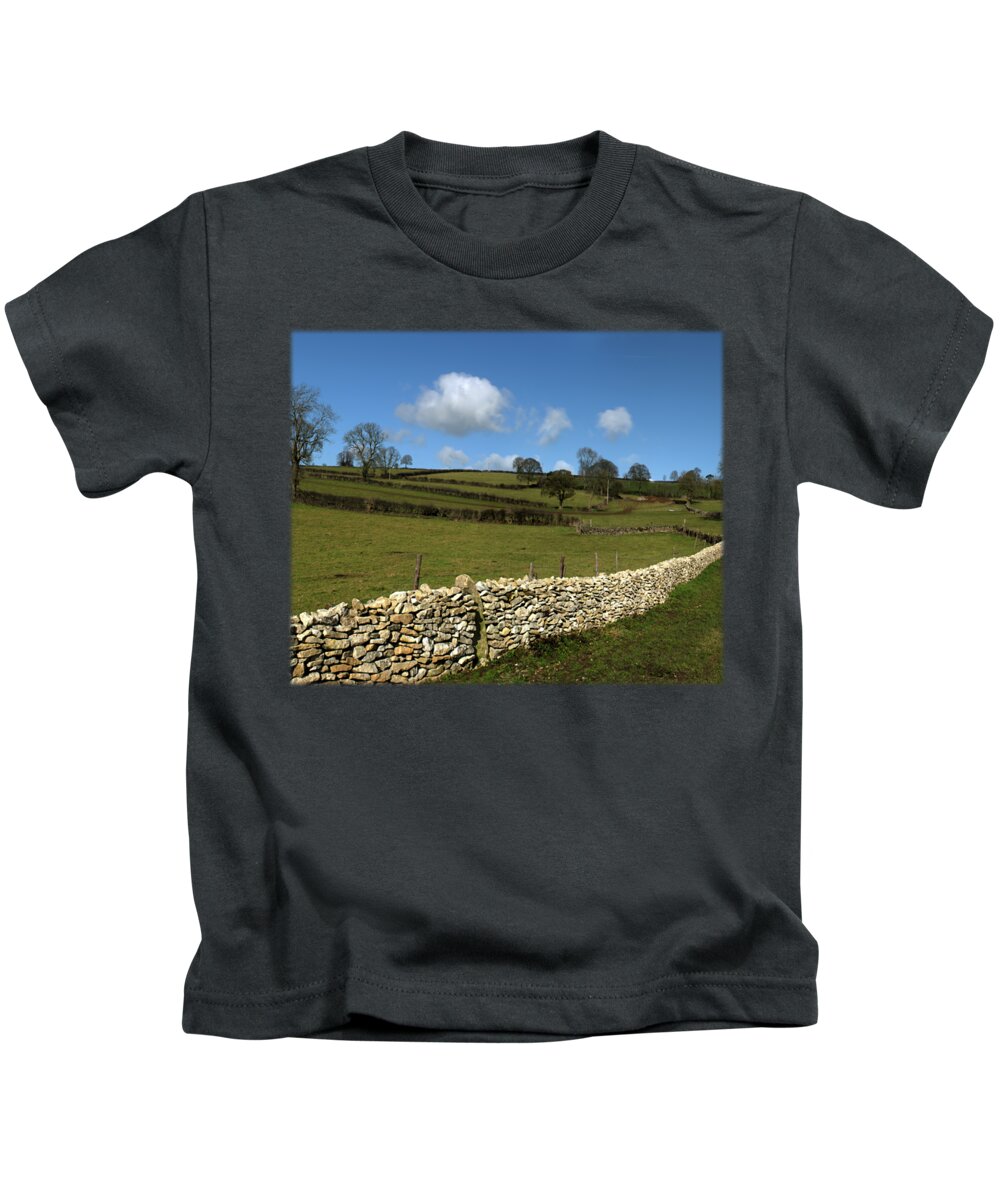 Landscape Kids T-Shirt featuring the photograph A Winter Wall by Jon Delorme