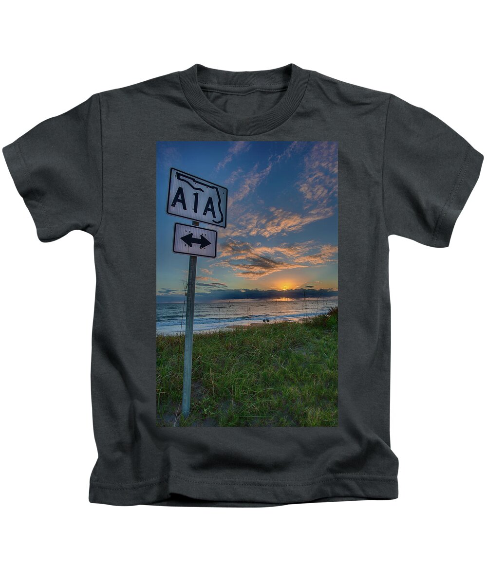 Portrait Kids T-Shirt featuring the photograph A1A Sunrise by Dillon Kalkhurst