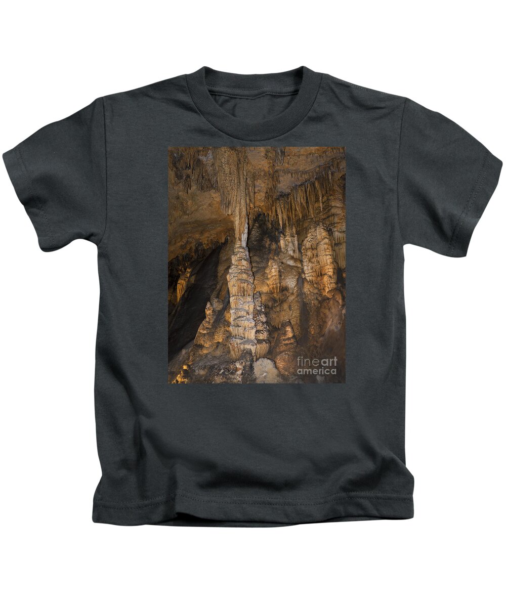 Luray Kids T-Shirt featuring the photograph Above and Below in Luray Caverns by Brenda Kean