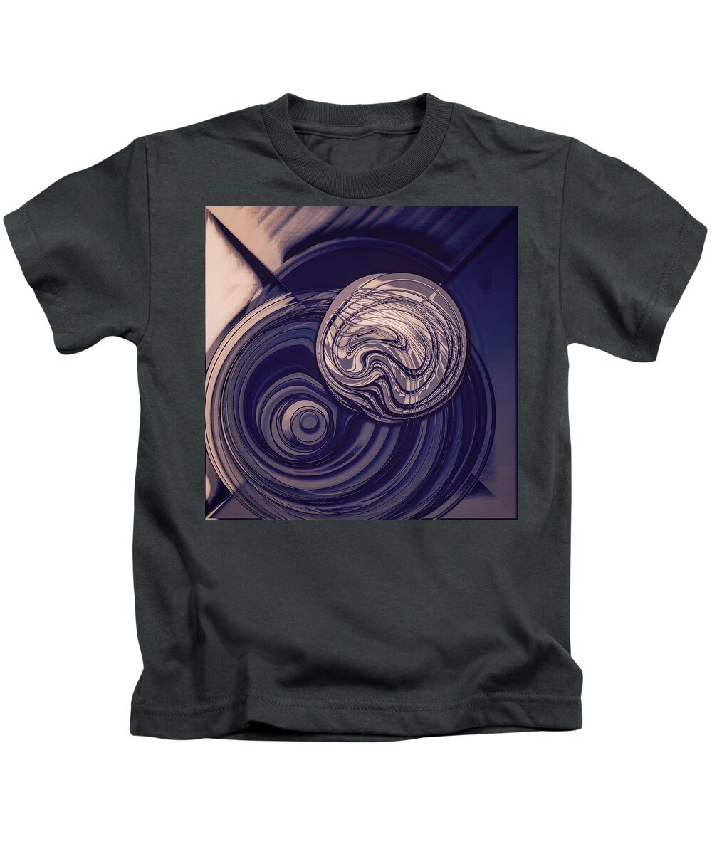 Bubbles Kids T-Shirt featuring the digital art Abstract Bubbles by Marko Sabotin