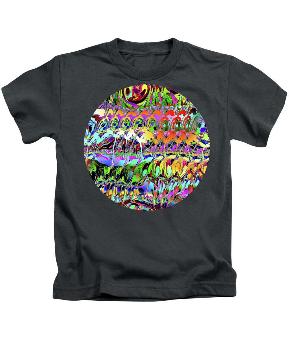 Abstract Kids T-Shirt featuring the digital art Abstract Layers of Color by Phil Perkins