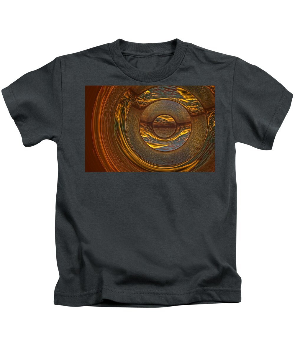 Bryce Kids T-Shirt featuring the digital art Abstract Sunset by Lyle Hatch