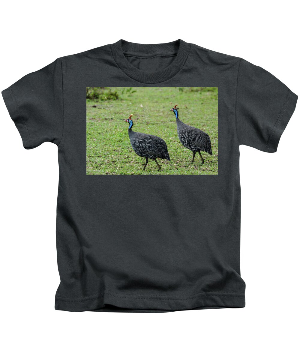 Fowl Kids T-Shirt featuring the photograph African Wild Fowl, Kenya by Aashish Vaidya