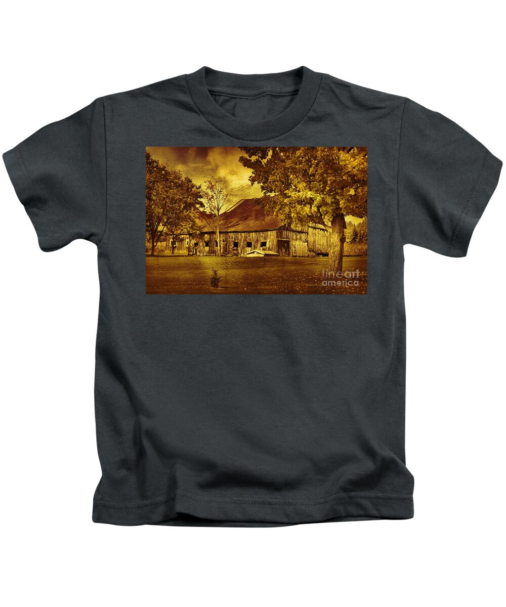 Rustic Landscape Kids T-Shirt featuring the photograph Aged Rustic Beauty by Deborah Benoit