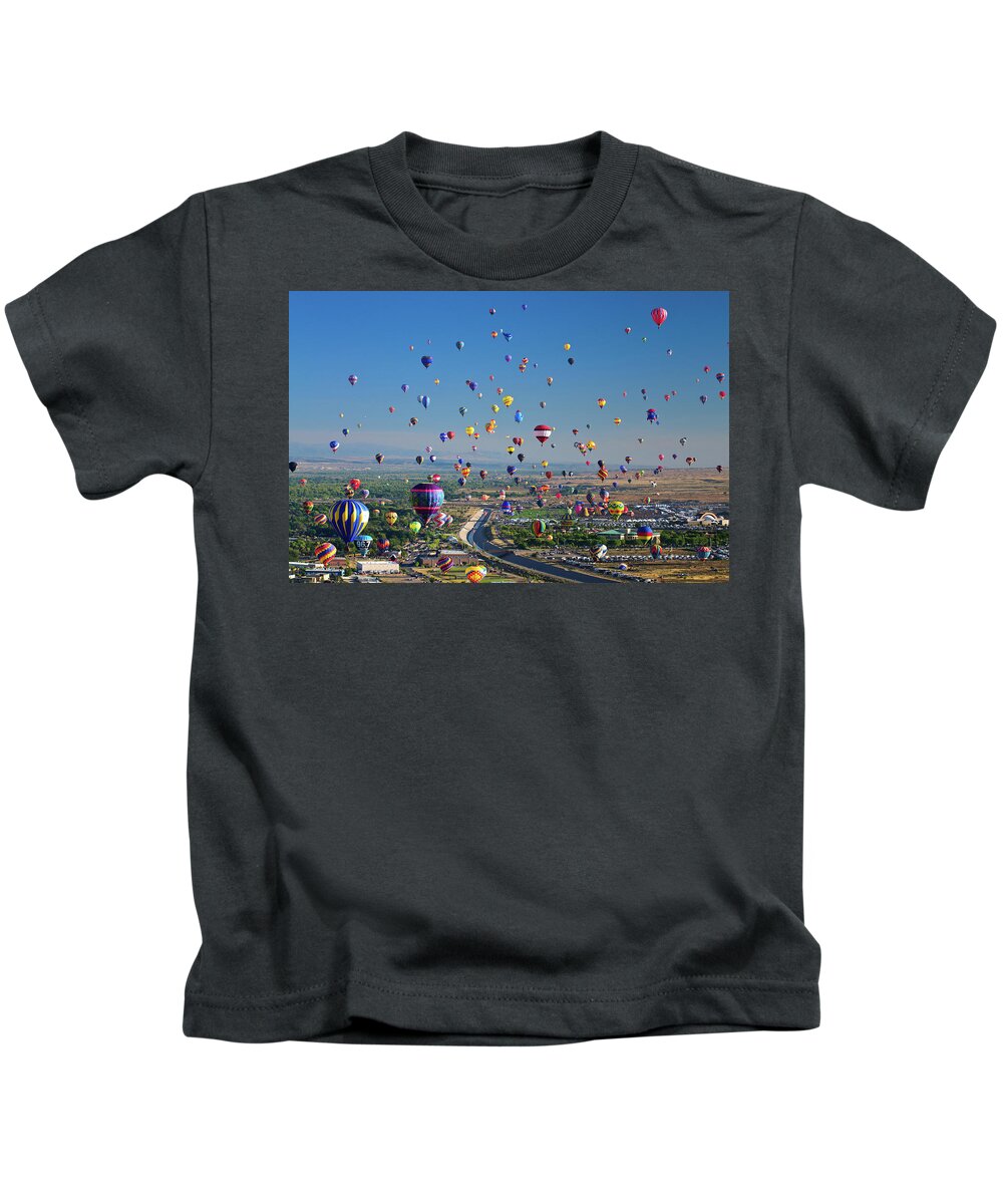 Abf Kids T-Shirt featuring the photograph Albuquerque Balloon Fiesta by Tara Krauss