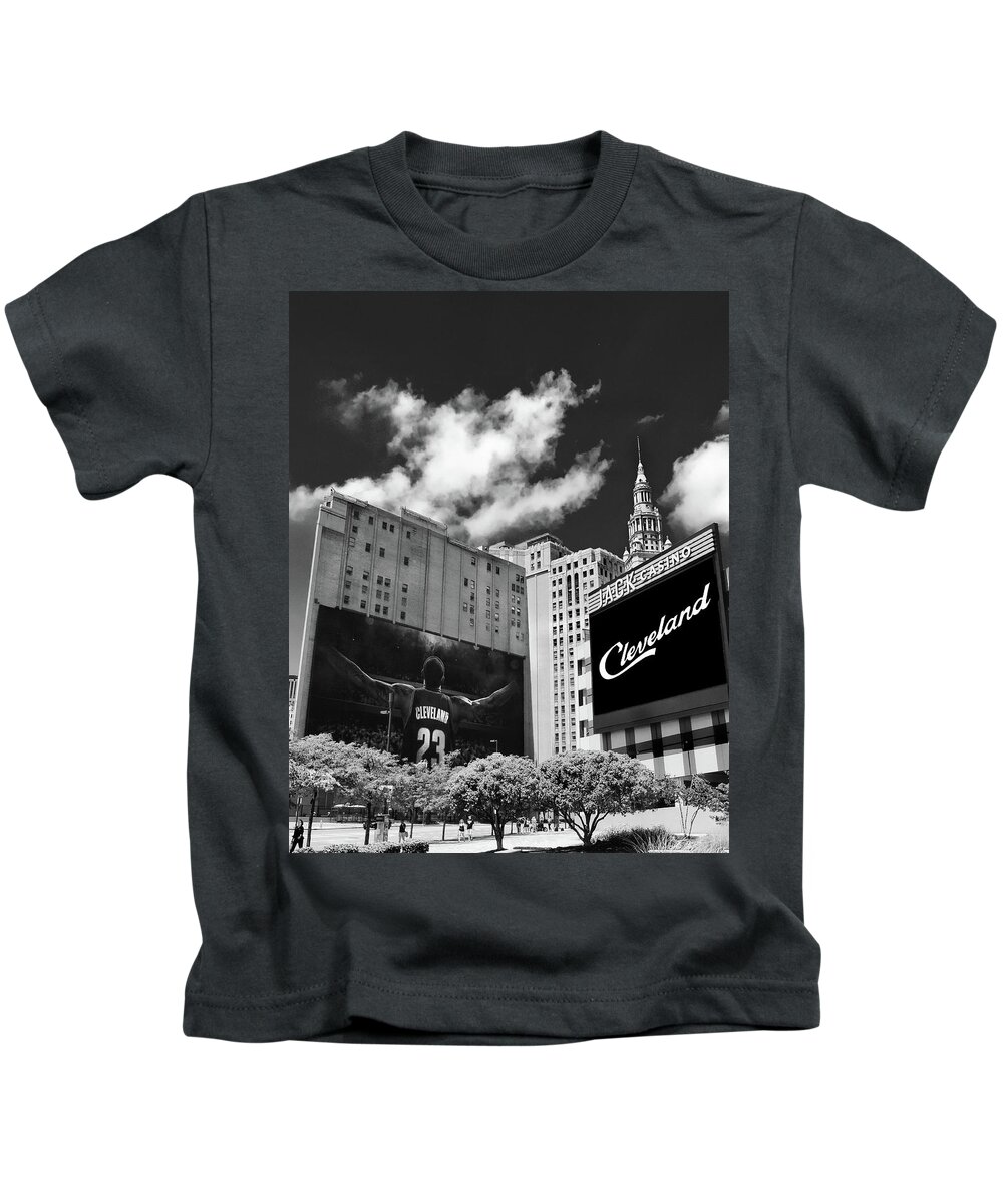 Cle Kids T-Shirt featuring the photograph All In Cleveland by Kenneth Krolikowski