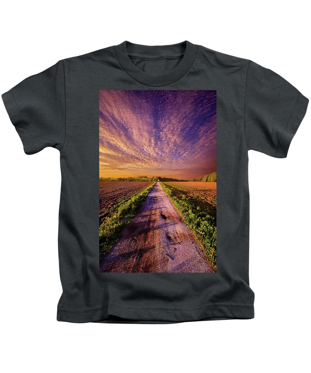 Clouds Kids T-Shirt featuring the photograph Almost Forgotten by Phil Koch