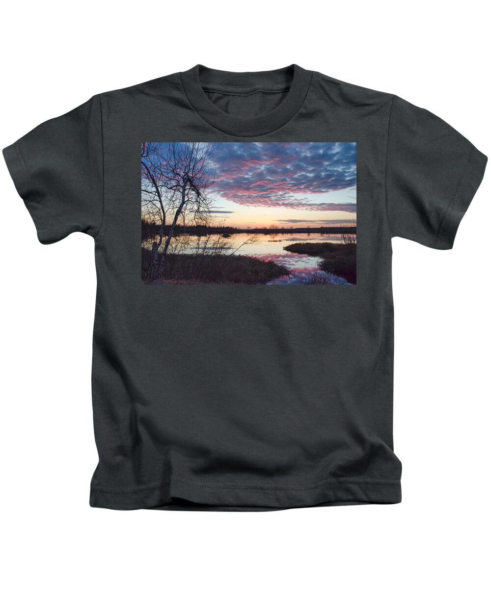 Sunset Kids T-Shirt featuring the photograph Almost Spring Sunset by Beth Venner