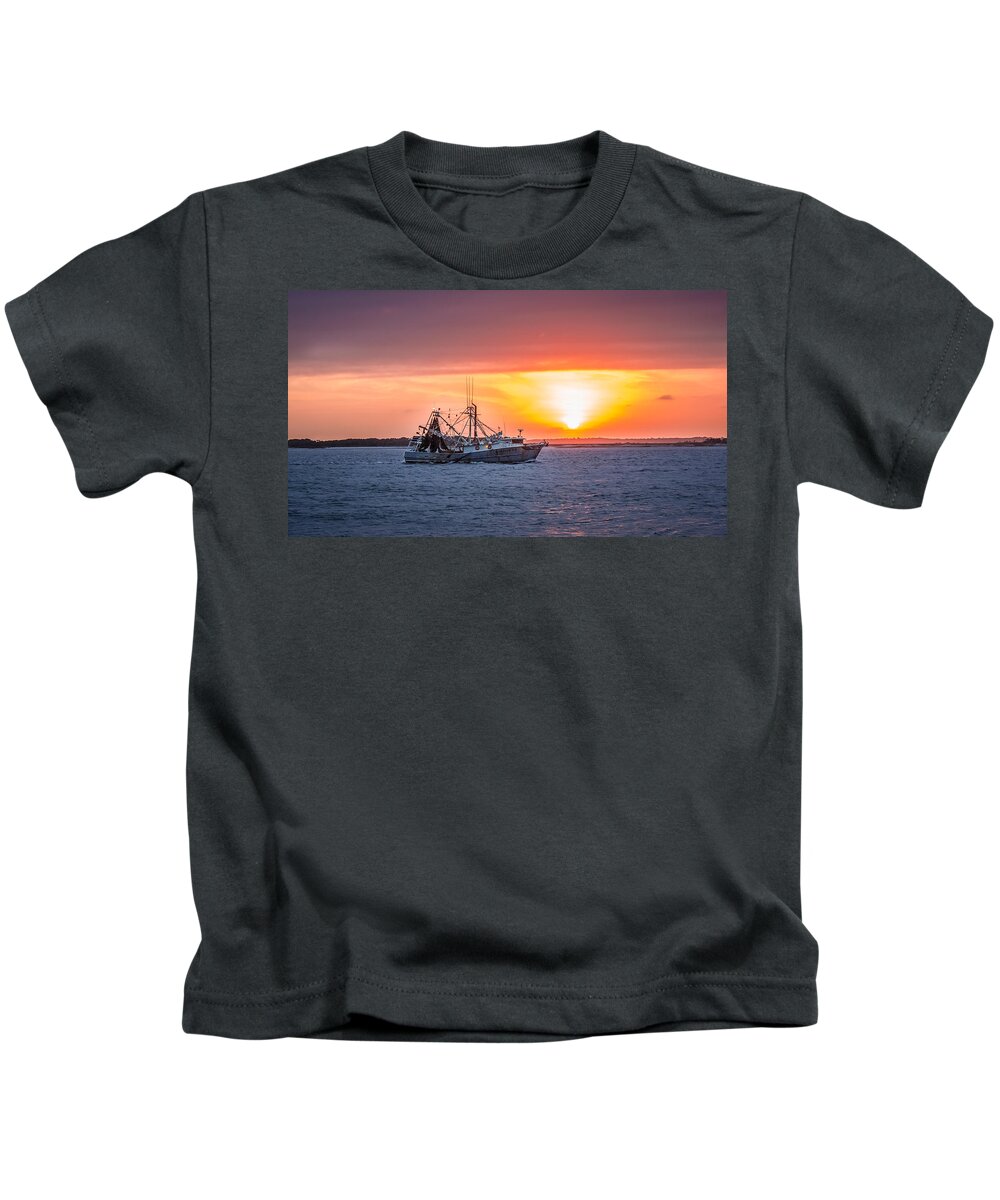 Amelia Kids T-Shirt featuring the photograph Amelia River Sunset 25 by Traveler's Pics