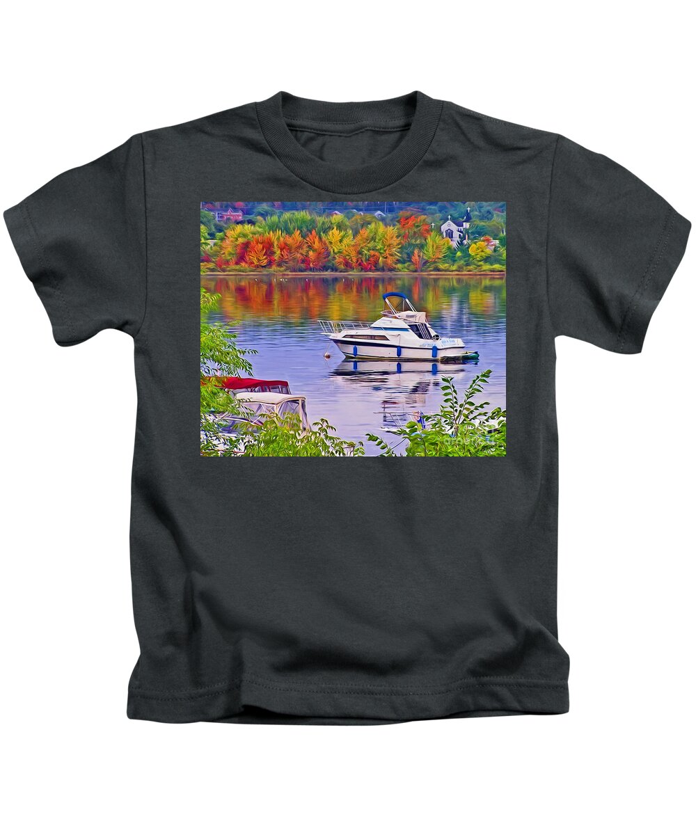 Boat Kids T-Shirt featuring the photograph Anchored in Faith by Carol Randall