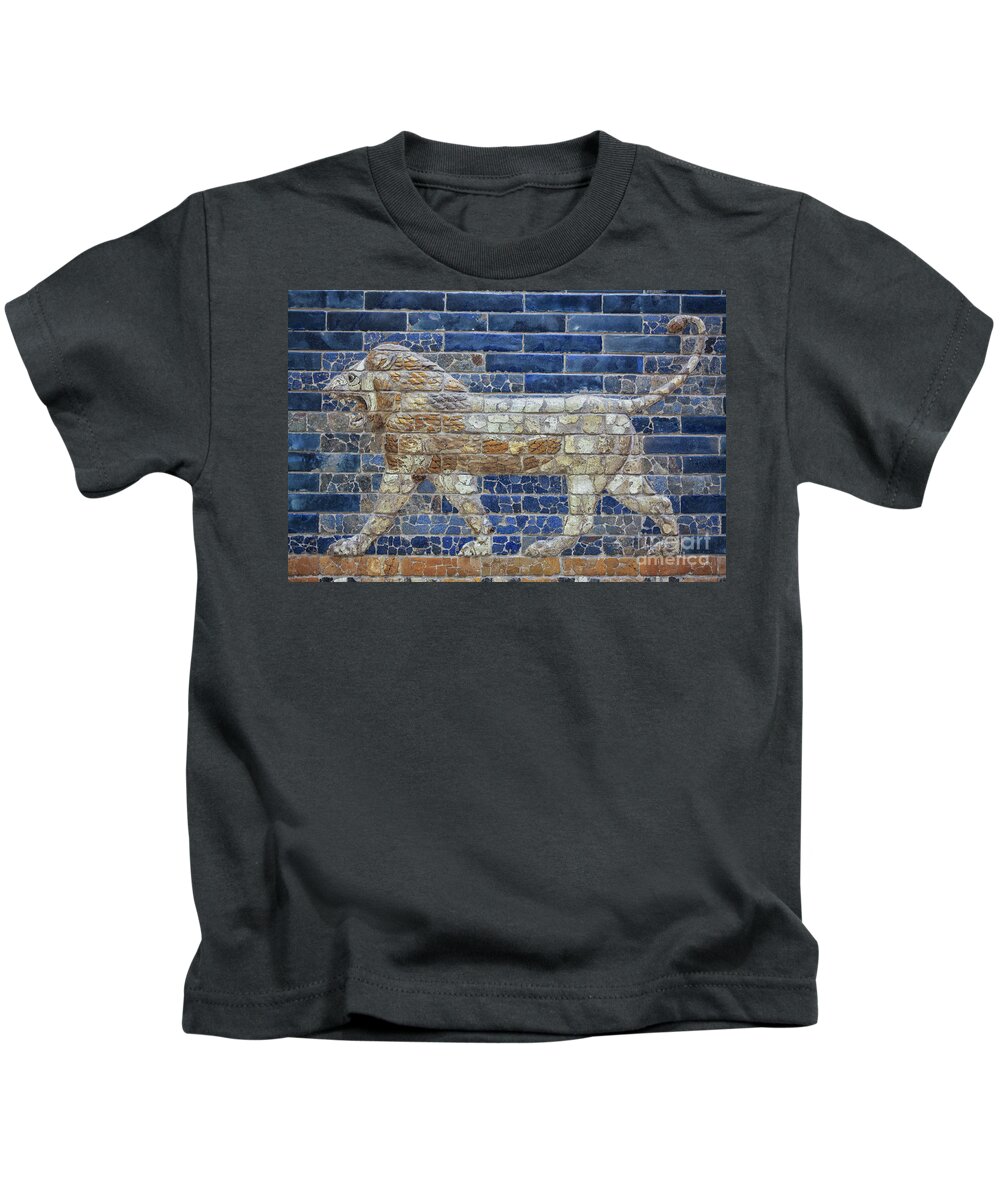 Babylon Kids T-Shirt featuring the photograph Ancient Babylon lion by Patricia Hofmeester