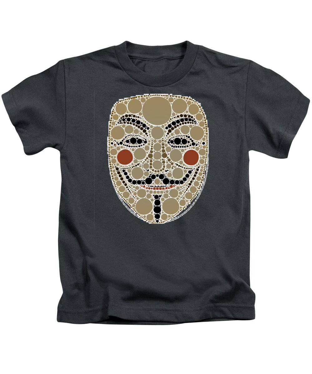 Anonymous Kids T-Shirt featuring the digital art Anonymous by Esoterica Art Agency