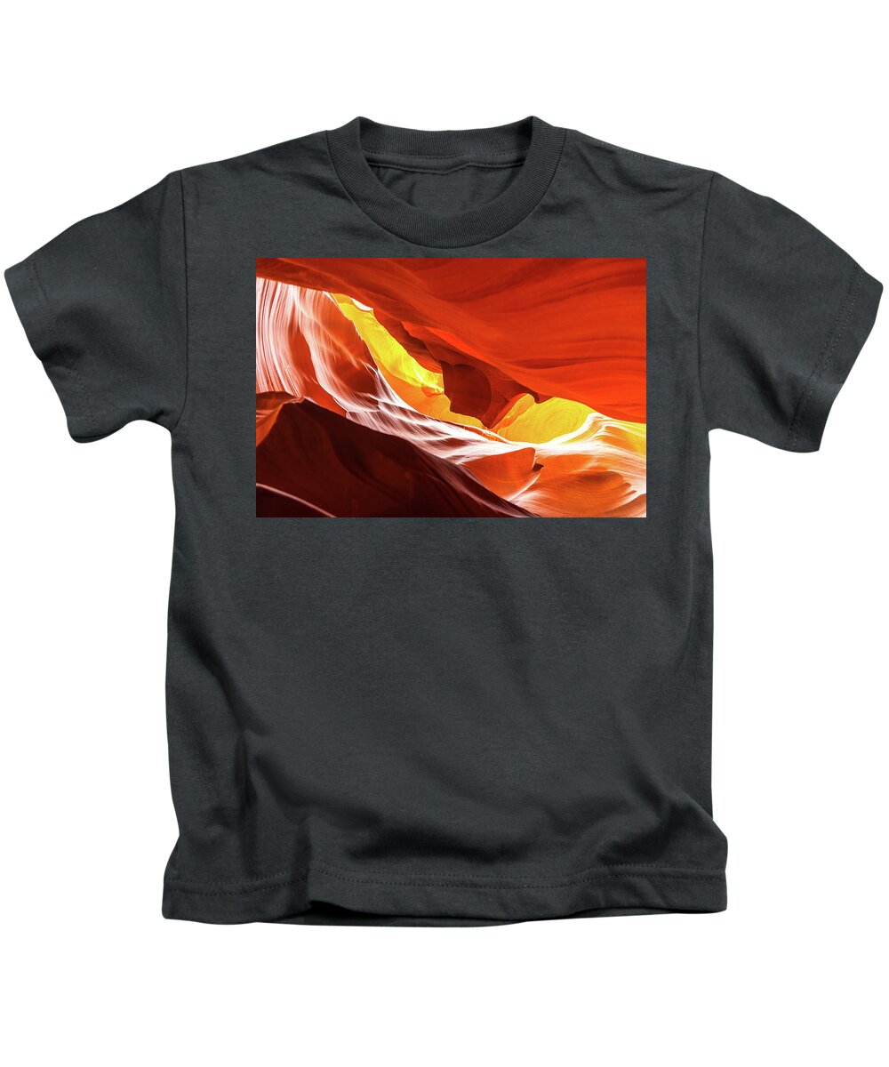 Landscape Kids T-Shirt featuring the photograph Antelope canyon by Hisao Mogi