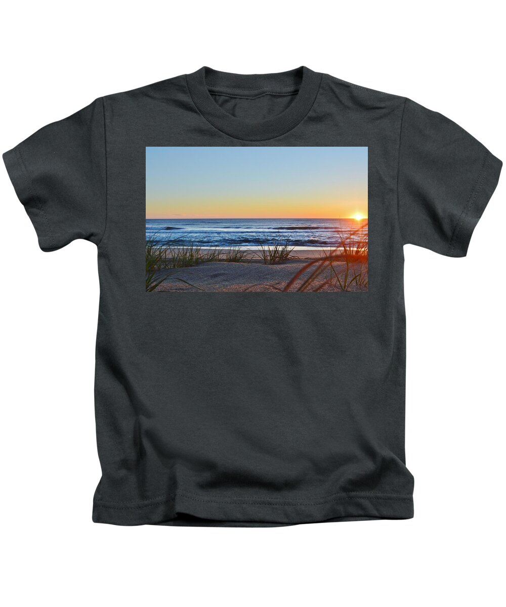 Obx Sunrise Kids T-Shirt featuring the photograph April 1, 2017 #1 by Barbara Ann Bell