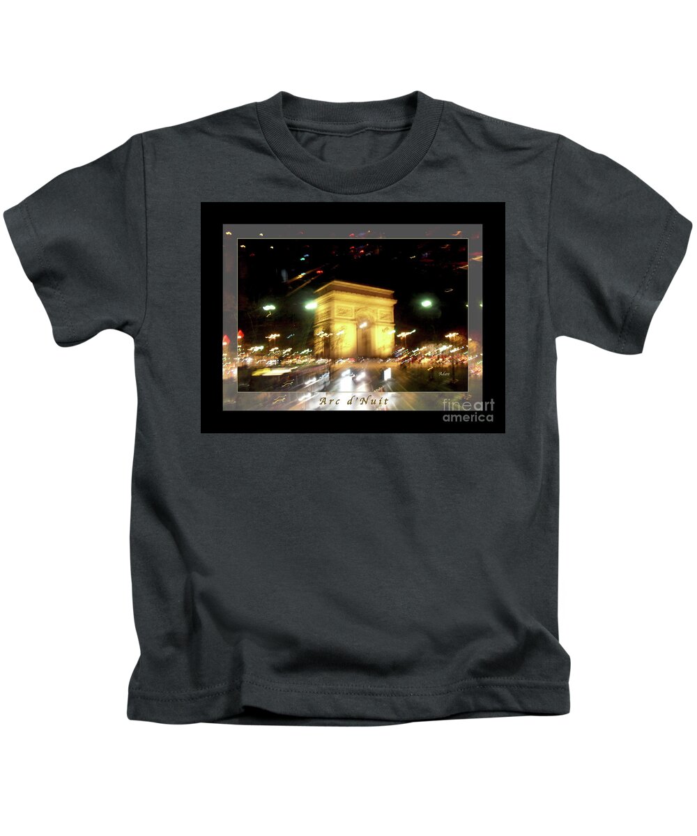 Paris Kids T-Shirt featuring the photograph Arc de Triomphe by Bus Tour Greeting Card Poster v1 by Felipe Adan Lerma
