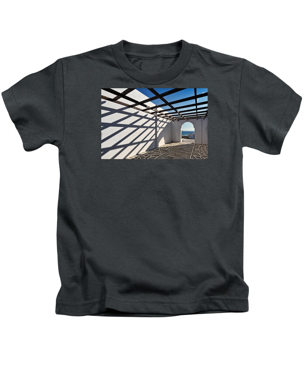 Architecture Kids T-Shirt featuring the photograph Architecture of Andros - Greece by Constantinos Iliopoulos