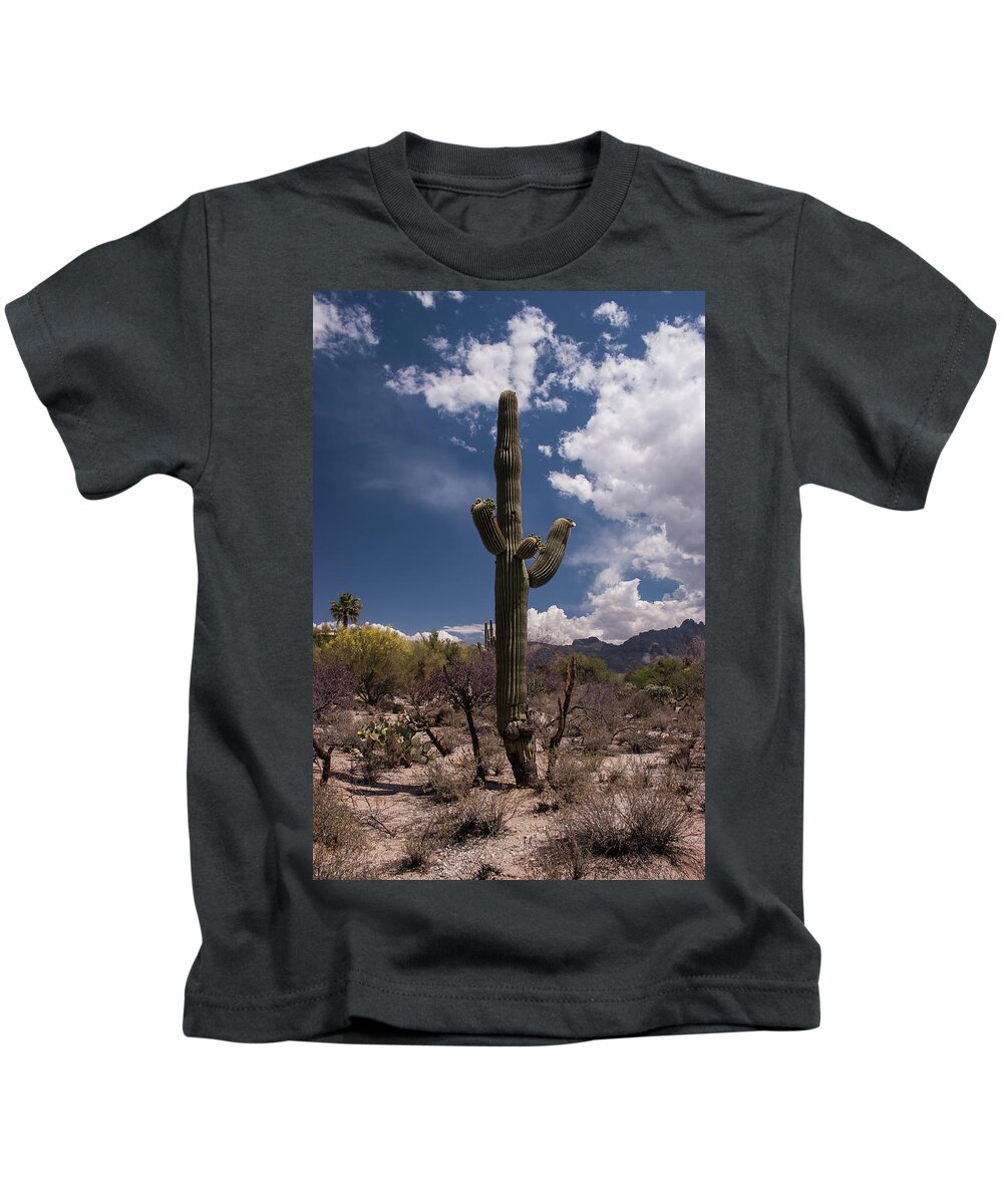 Arizona Kids T-Shirt featuring the photograph Arizona Cactus by David Palmer