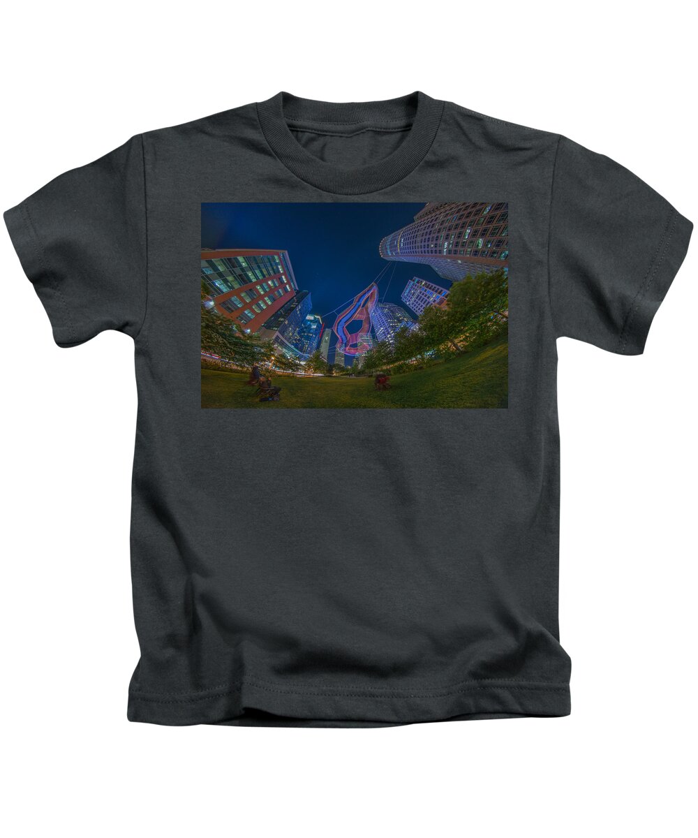 Sculpture Kids T-Shirt featuring the photograph Art on the Greenway 2 by Bryan Xavier