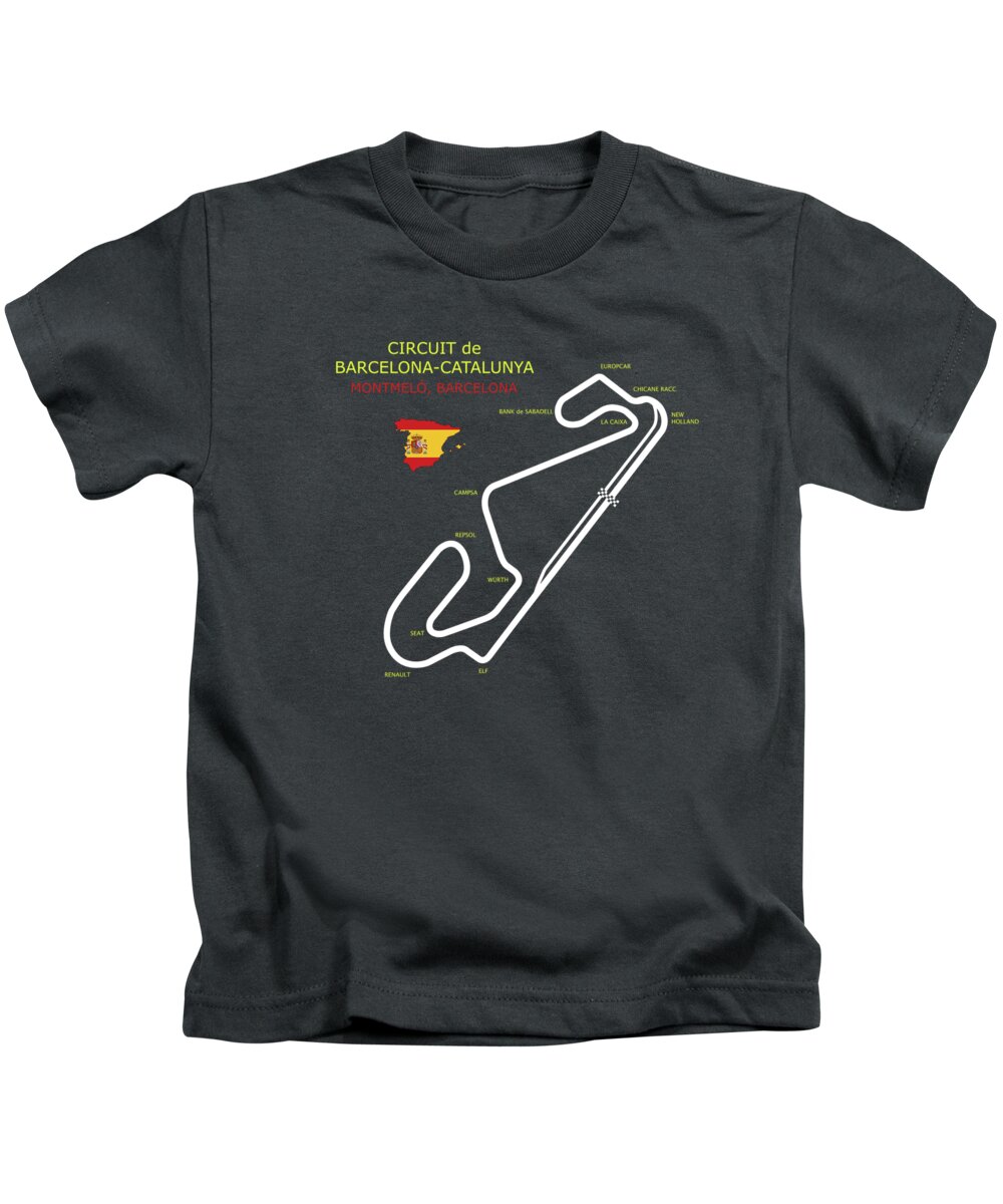 Circuit De Catalunya Kids T-Shirt featuring the photograph The Circuit de Barcelona Catalunya by Mark Rogan