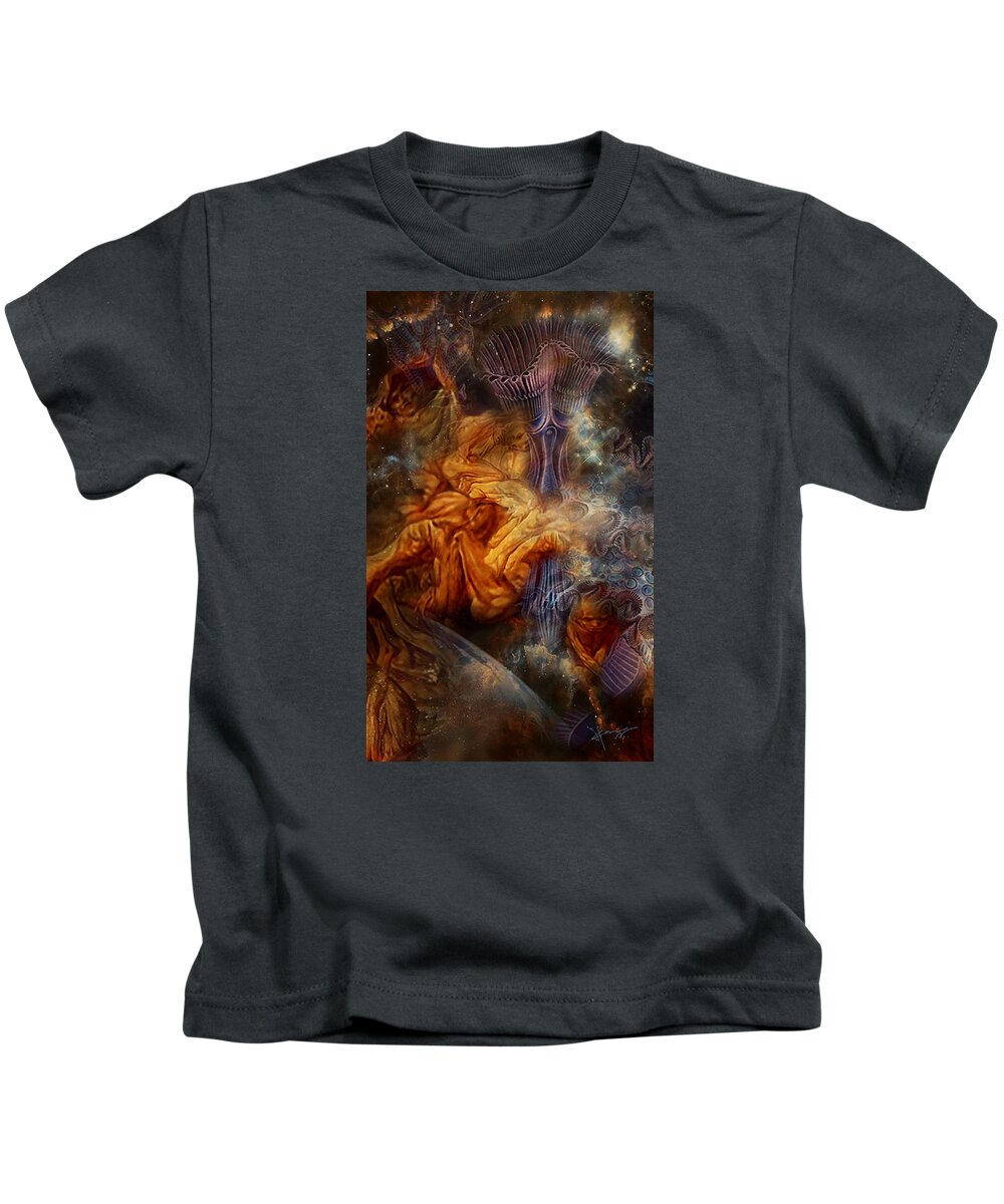 Ascension Kids T-Shirt featuring the digital art Ascension by Hans Neuhart