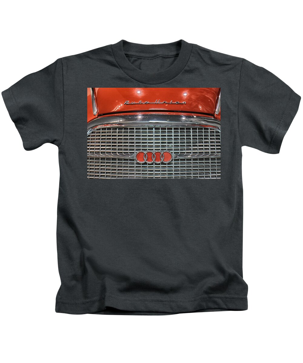 Audi Kids T-Shirt featuring the photograph Audi 1000S Grill by Lauri Novak