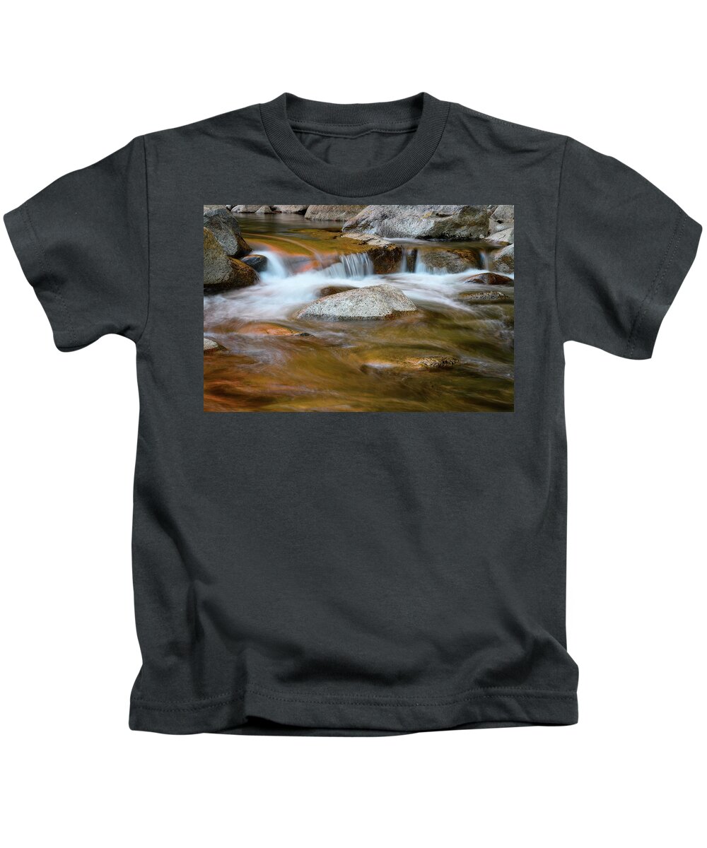 Swift River Nh Kids T-Shirt featuring the photograph Autumn Cascade NH by Michael Hubley