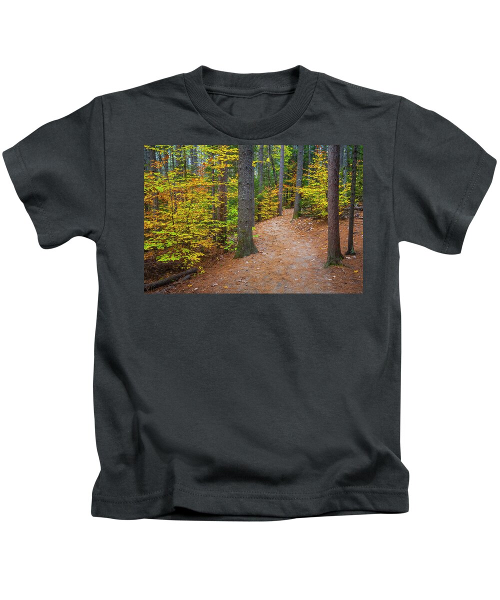 Fall Foliage Kids T-Shirt featuring the photograph Autumn Fall Foliage in New England by Ranjay Mitra