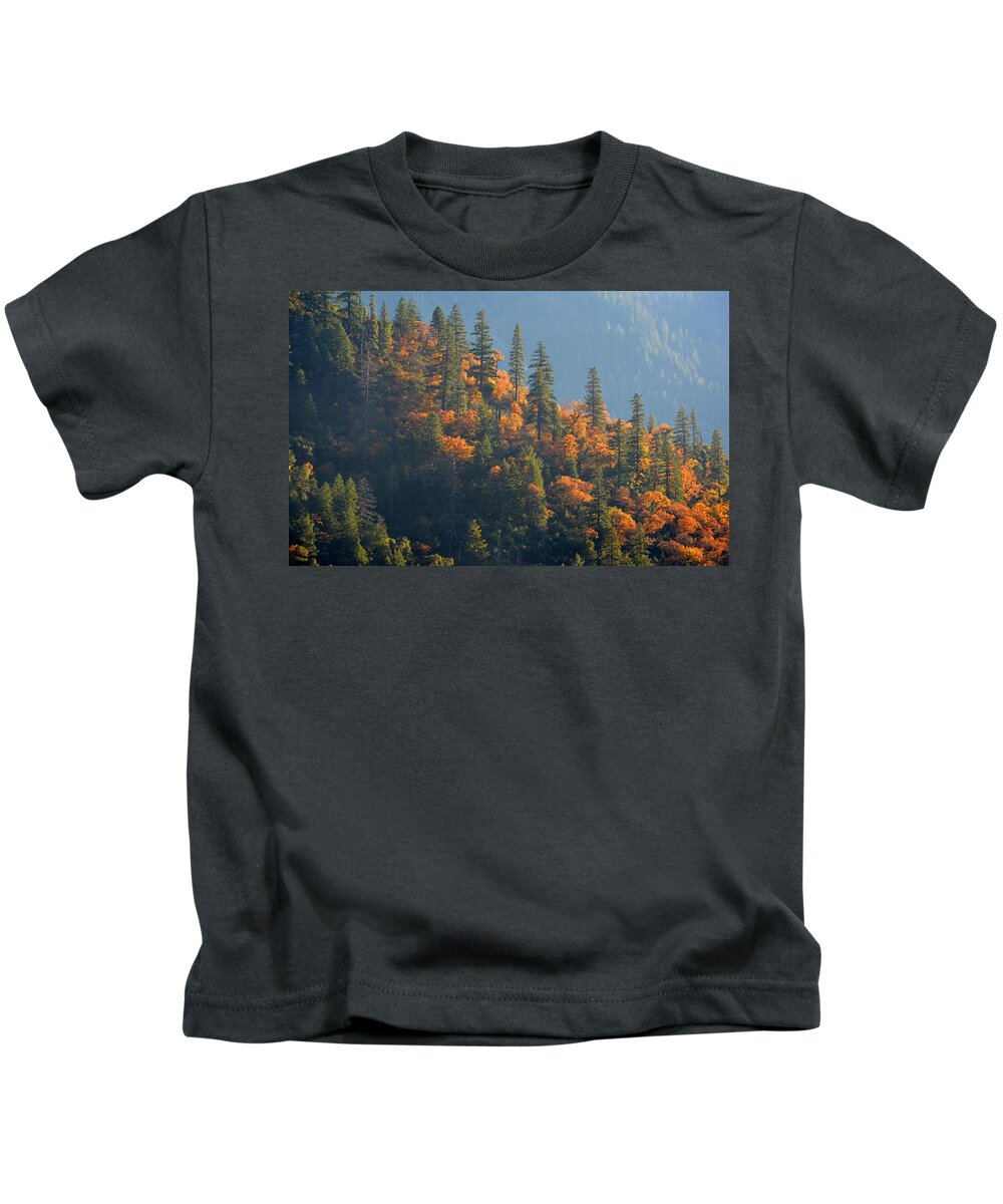 Scenic Kids T-Shirt featuring the photograph Autumn in the Feather River Canyon by AJ Schibig