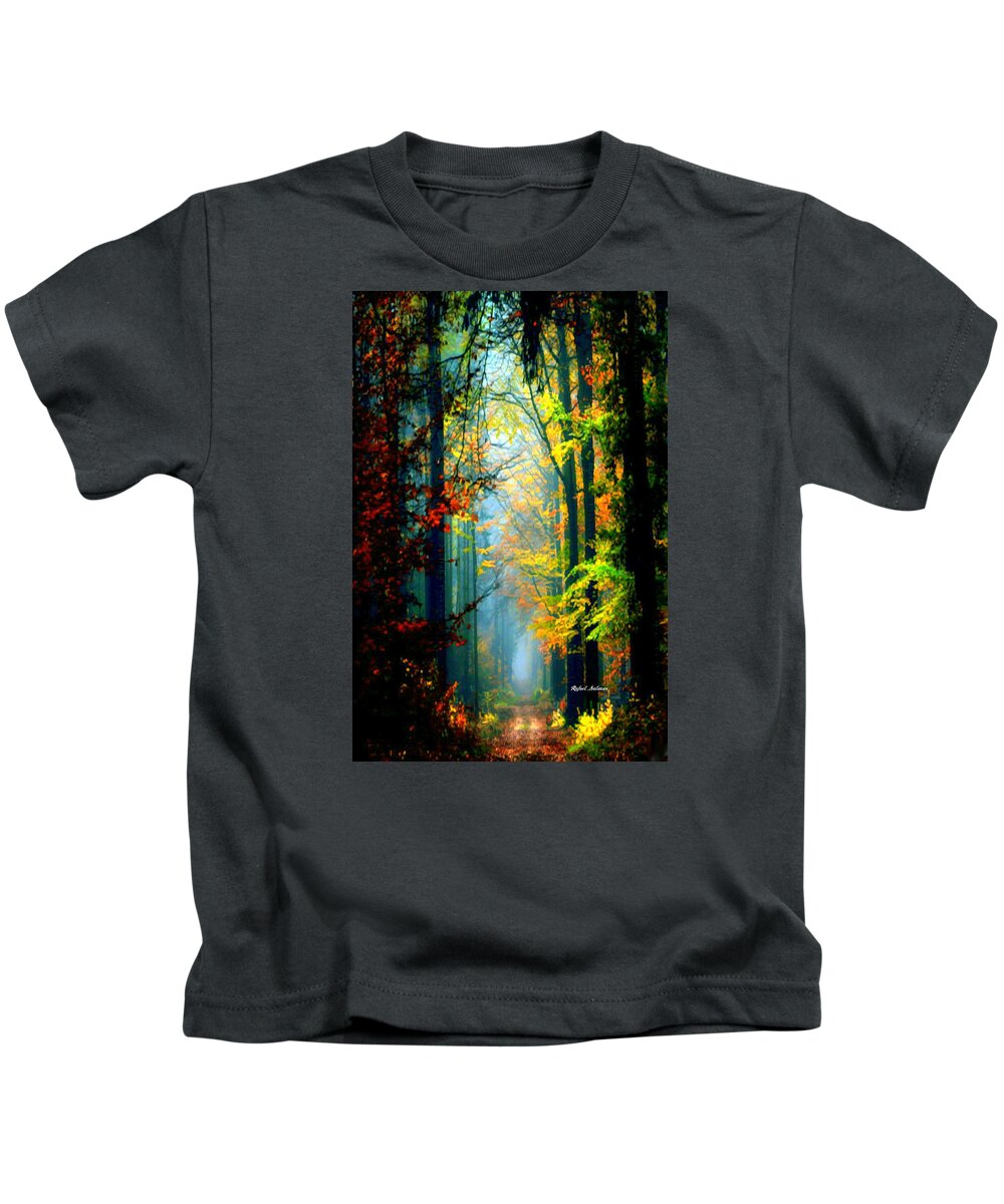Rafael Salazar Kids T-Shirt featuring the photograph Autumn Trails in Georgia by Rafael Salazar