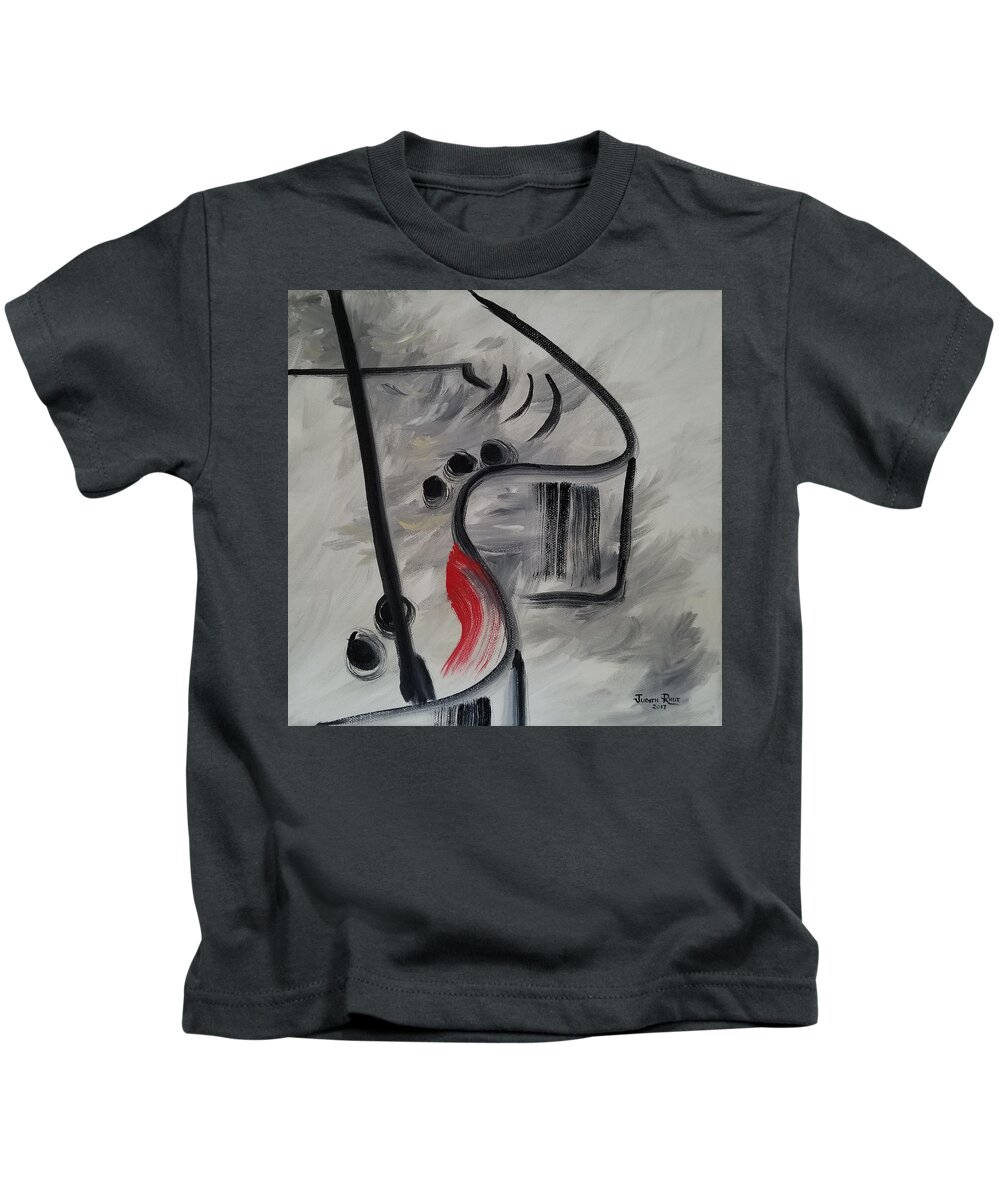Baby Grand Kids T-Shirt featuring the painting Baby Grand by Judith Rhue