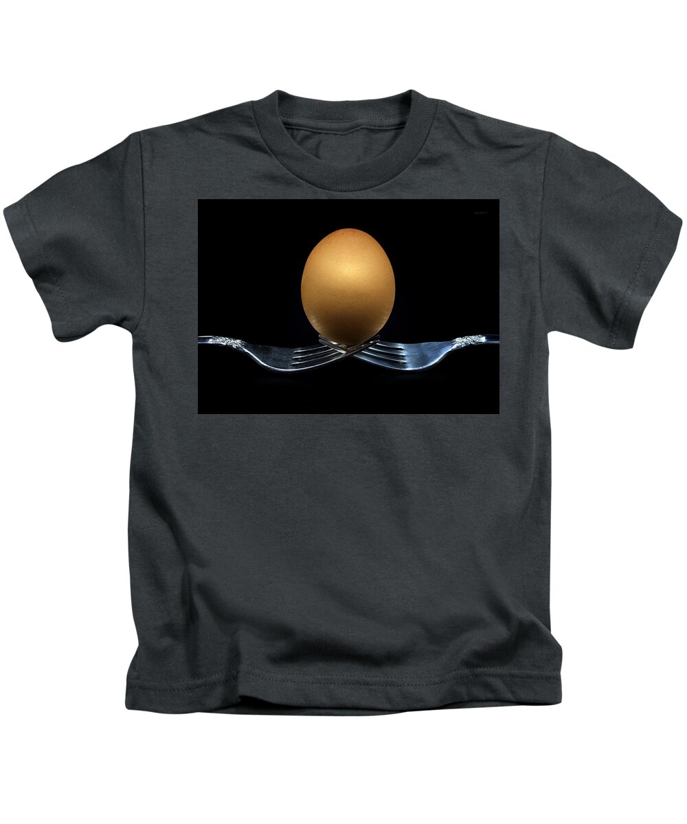 Photo Designs By Suzanne Stout Kids T-Shirt featuring the photograph Balancing Egg by Suzanne Stout