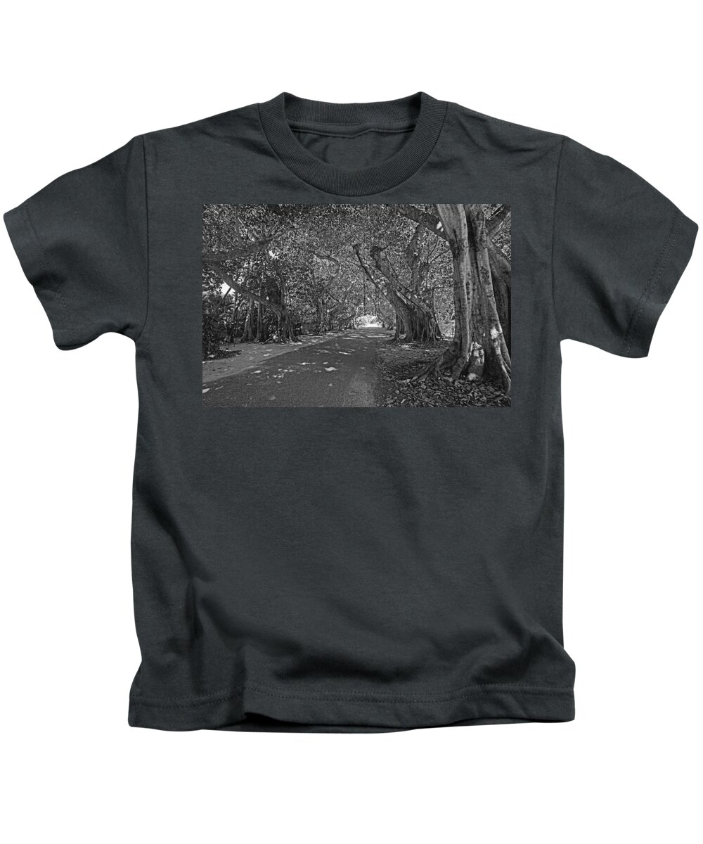 Banyan Trees Kids T-Shirt featuring the photograph Banyan Street 2 by HH Photography of Florida